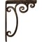 Ekena Millwork Avery Wrought Iron Bracket, (Single center brace), Antiqued Pale Gold 1 1/2"W x 7 1/2"D x 10"H BKTM01X07X10SAVAPG - alternate 5